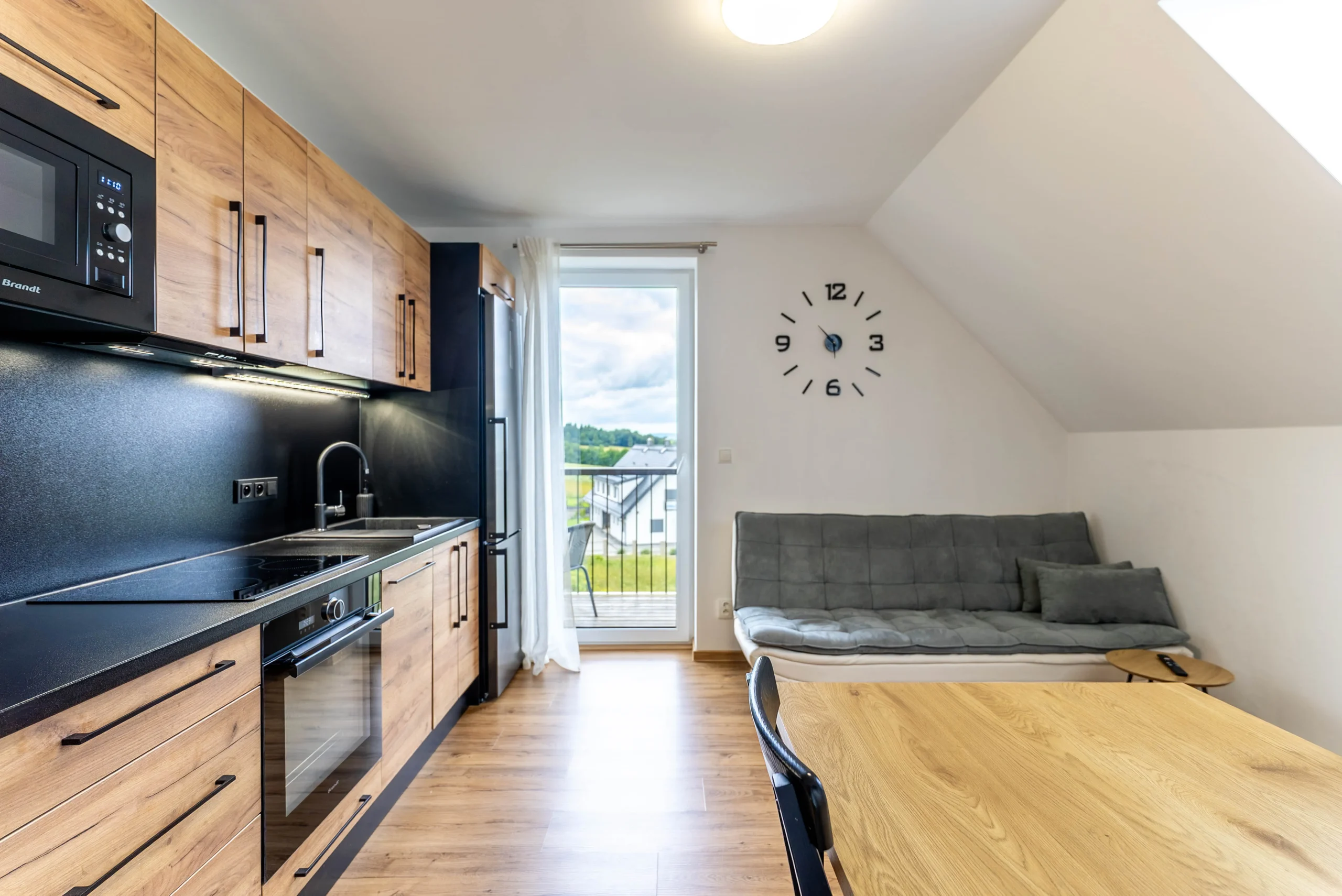 Apartmán Orlické hory – obývací pokoj s kuchyní